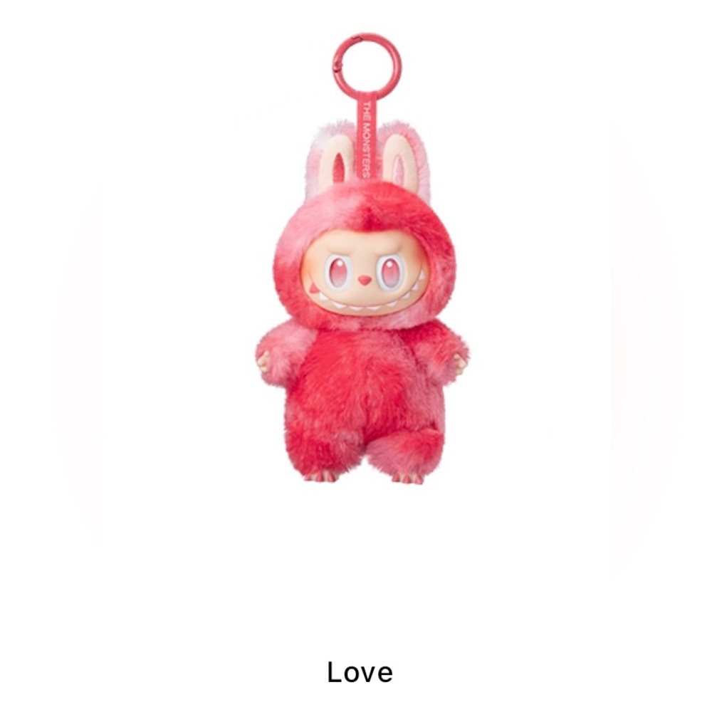 NWT | Labubu | Big Into Energy: Love | Authentic | Pink Furry Monster Keychain